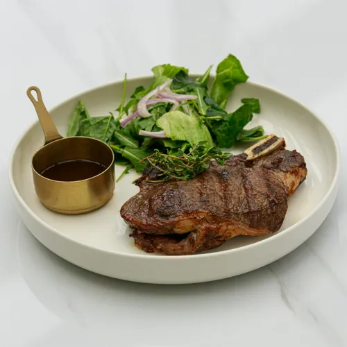 Стейк Рибай с перечным соусом