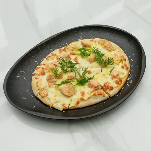 Лепешка с лососем и цукини